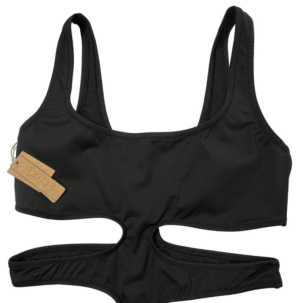 SKIMS Black Cut-Out One Piece Swimsuit - Picture 4 of 12